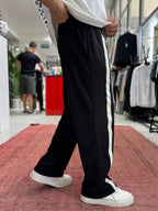 Black Double Striped Baggy Sweatpants RES-1140
