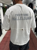 White Reflective Printed Oversize T-Shirt RES-1129