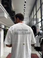 White Reflective Printed Oversize T-Shirt RES-1129