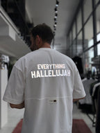 White Reflective Printed Oversize T-Shirt RES-1129