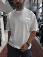 White Reflective Printed Oversize T-Shirt RES-1129