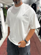 White Reflective Printed Oversize T-Shirt RES-1129