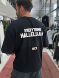 Black Reflective Printed Oversize T-Shirt RES-1129