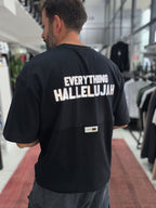Black Reflective Printed Oversize T-Shirt RES-1129