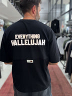 Black Reflective Printed Oversize T-Shirt RES-1129