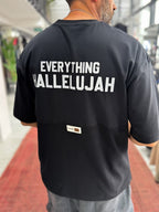 Black Reflective Printed Oversize T-Shirt RES-1129