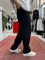 Black R Embroidered Muslin Pants RES-1002