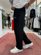 Black R Embroidered Muslin Pants RES-1002
