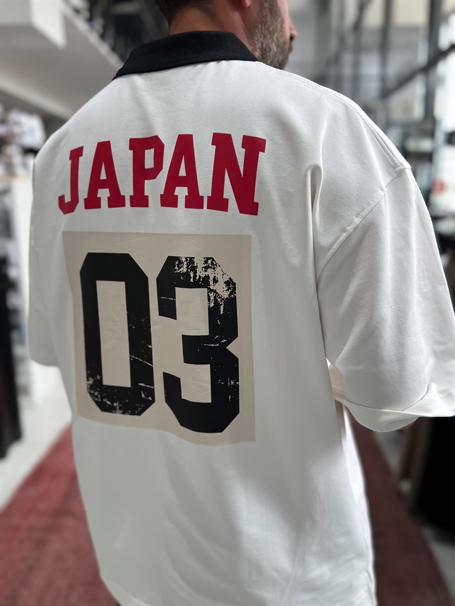White Japan 03 Collar Oversize T-Shirt RES-1112