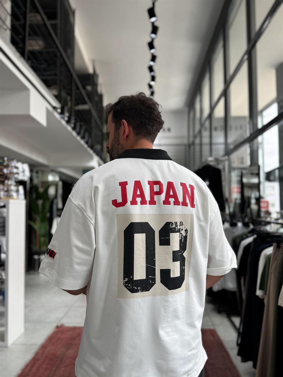 White Japan 03 Collar Oversize T-Shirt RES-1112