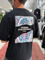 Black Oversize T-Shirt with Back Embroidery RES-1120