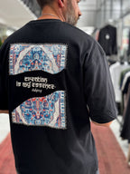 Black Oversize T-Shirt with Back Embroidery RES-1120