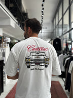 White Cadillac Print Oversize T-Shirt RES-1110