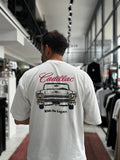White Cadillac Print Oversize T-Shirt RES-1110