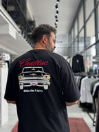 Black Cadillac Print Oversize T-Shirt RES-1110