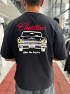 Black Cadillac Print Oversize T-Shirt RES-1110