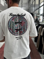 White Round Back Embroidered Oversize T-Shirt RES-1085