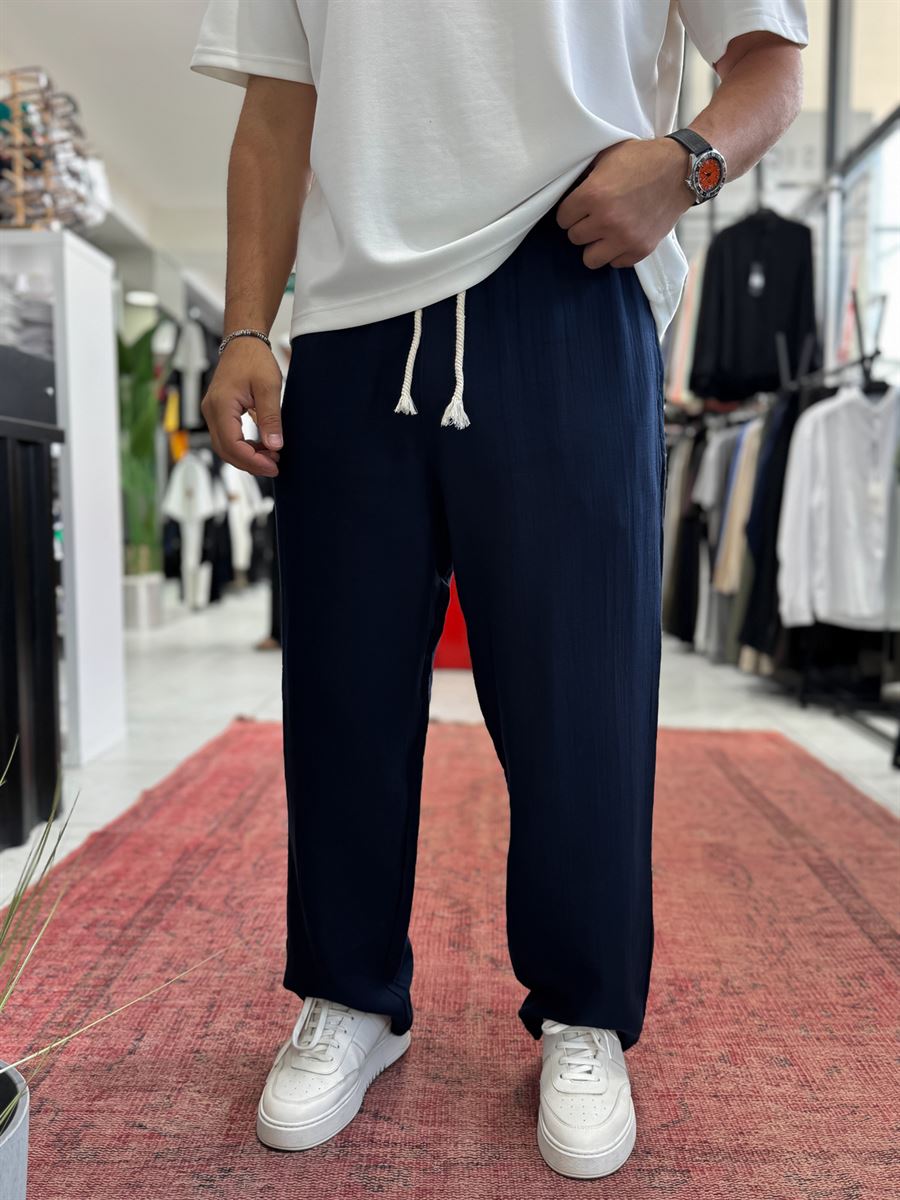 Navy Blue Muslin Trousers RES-1002