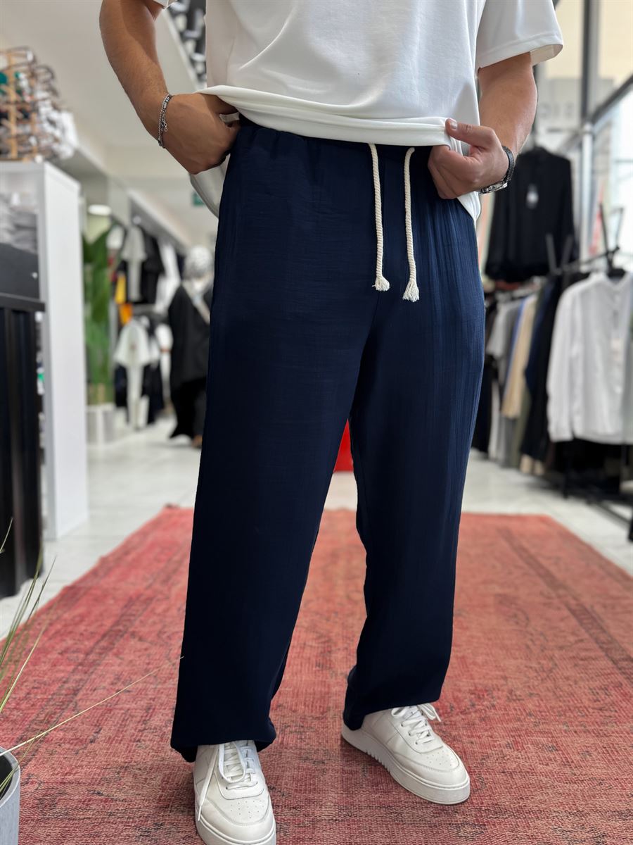 Navy Blue Muslin Trousers RES-1002