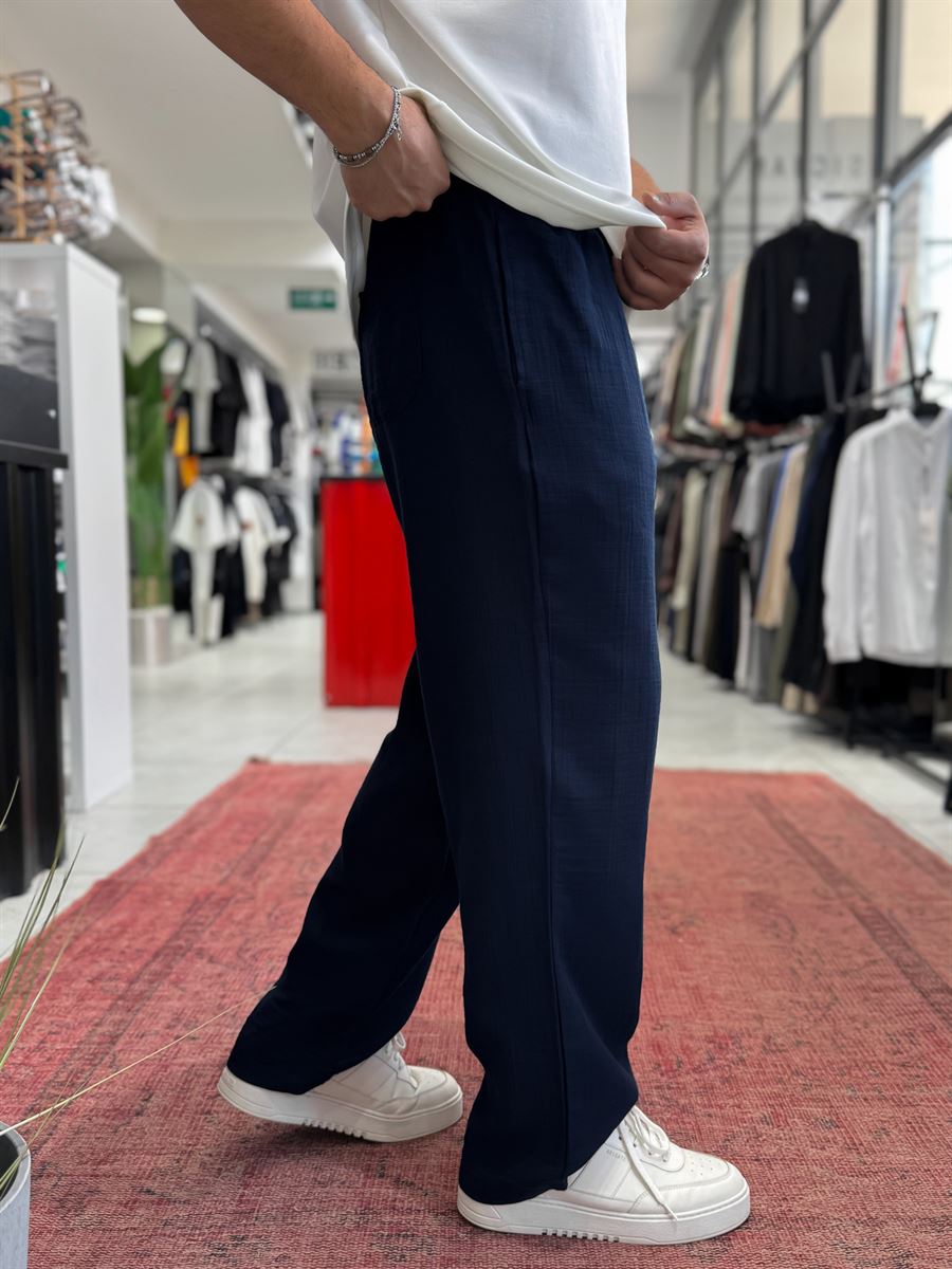 Navy Blue Muslin Trousers RES-1002