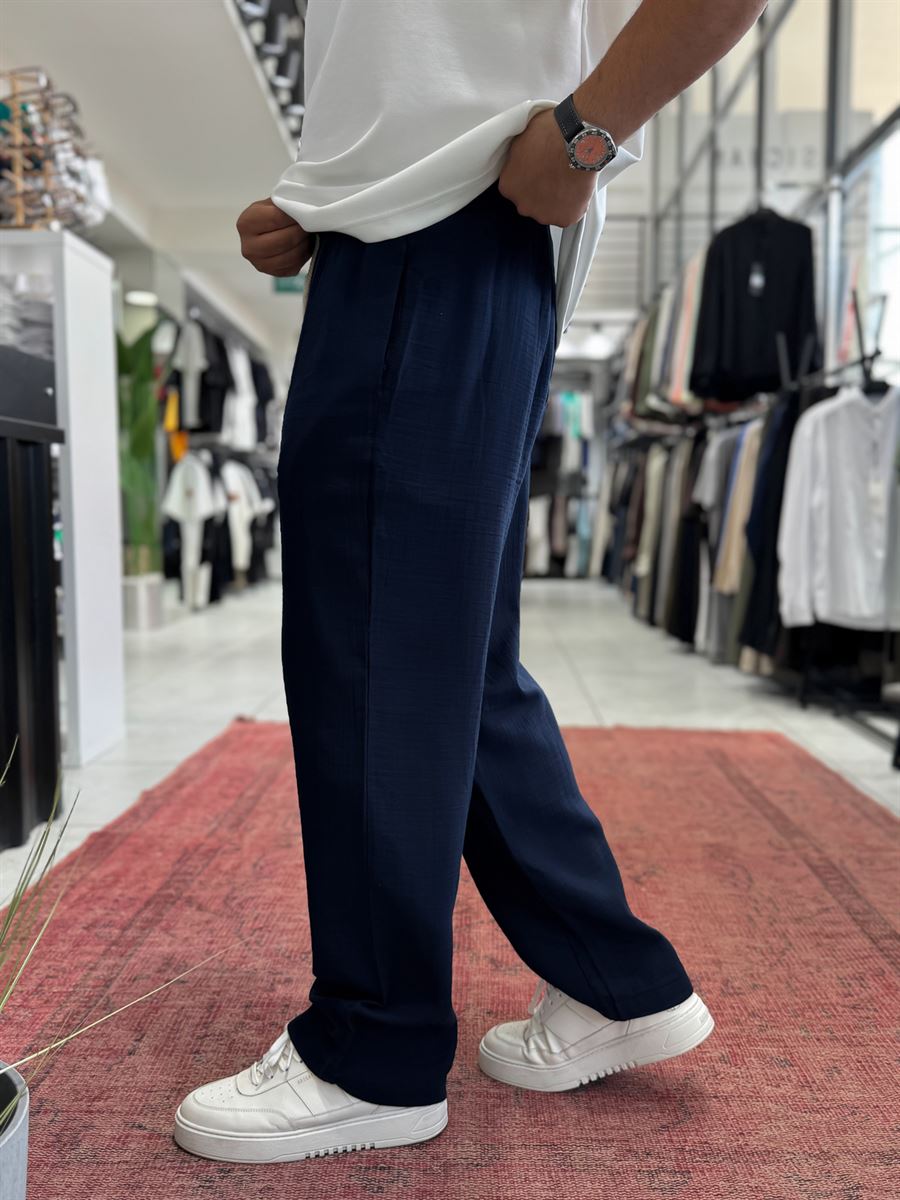 Navy Blue Muslin Trousers RES-1002