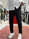 Black Lycra Regular Pants BY-5058