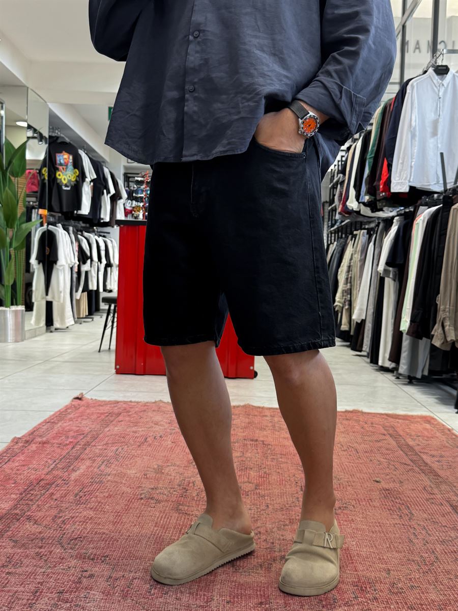 Black Washed Denim Shorts DF-3405/3406