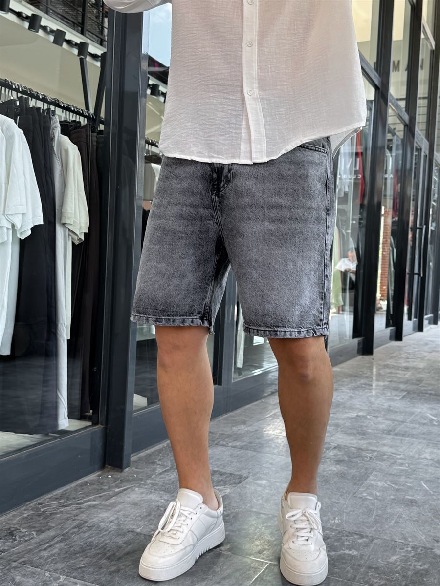 Anthracite Washed Denim Shorts DF-3405/3406