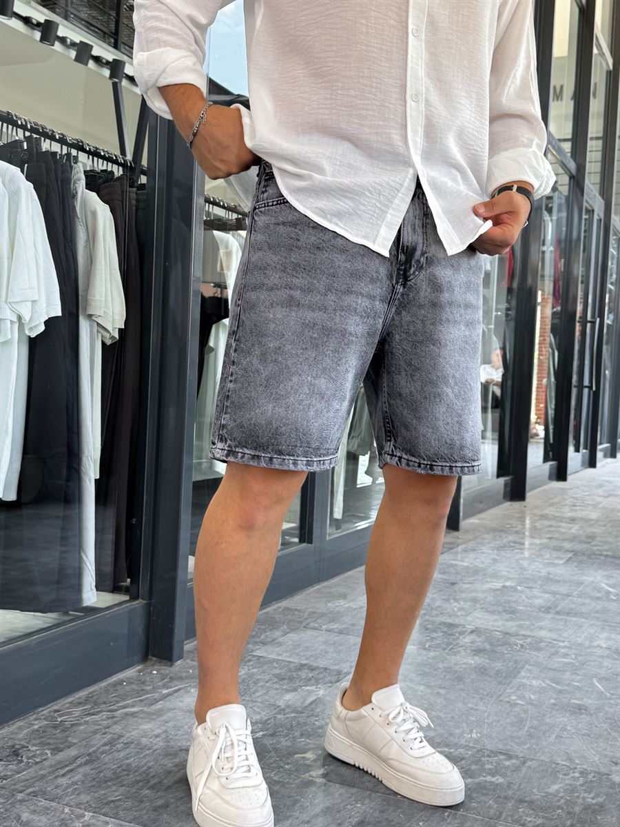 Anthracite Washed Denim Shorts DF-3405/3406