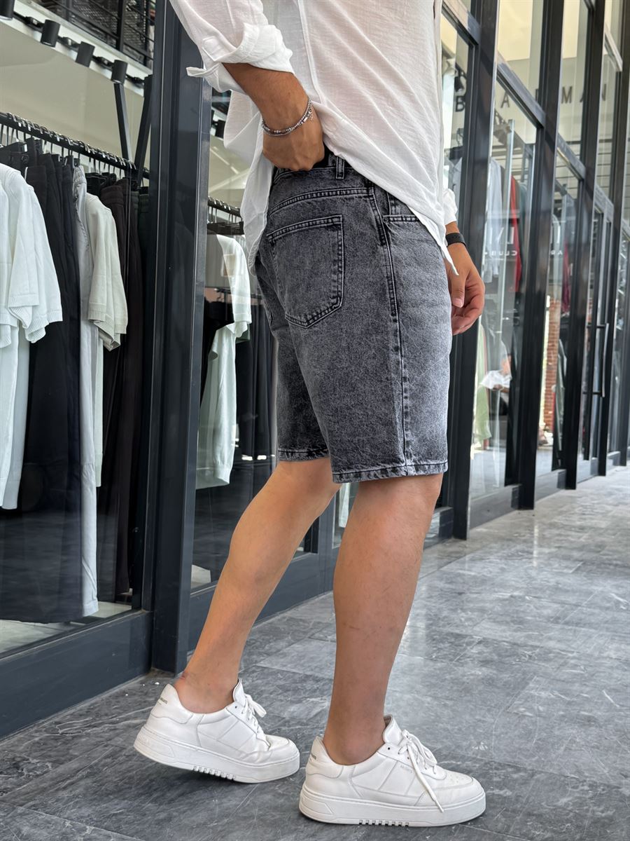 Anthracite Washed Denim Shorts DF-3405/3406