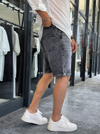 Anthracite Washed Denim Shorts DF-3405/3406