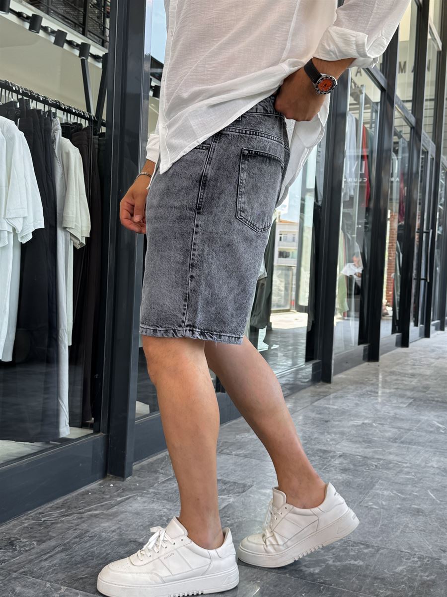 Anthracite Washed Denim Shorts DF-3405/3406