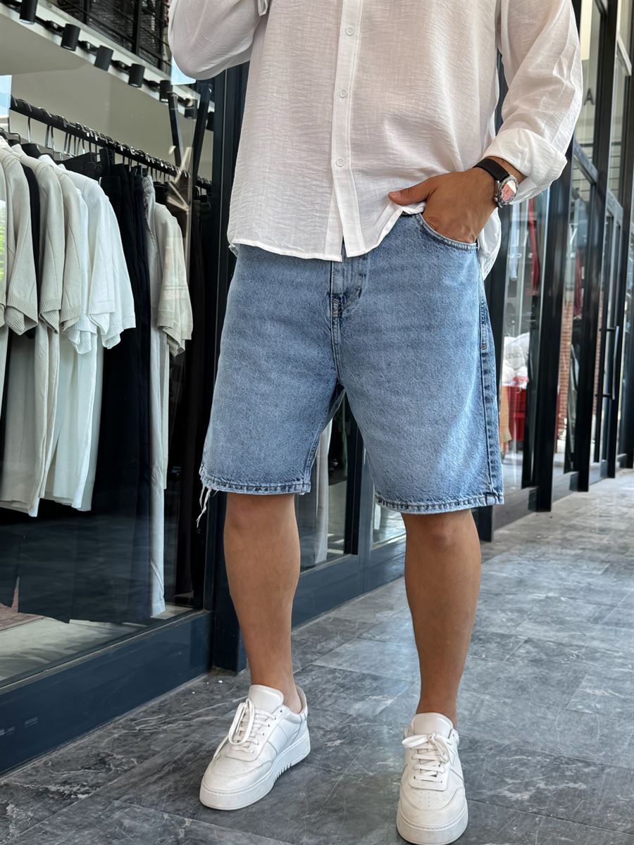 Light Blue Washed Denim Shorts DF-3405/3406