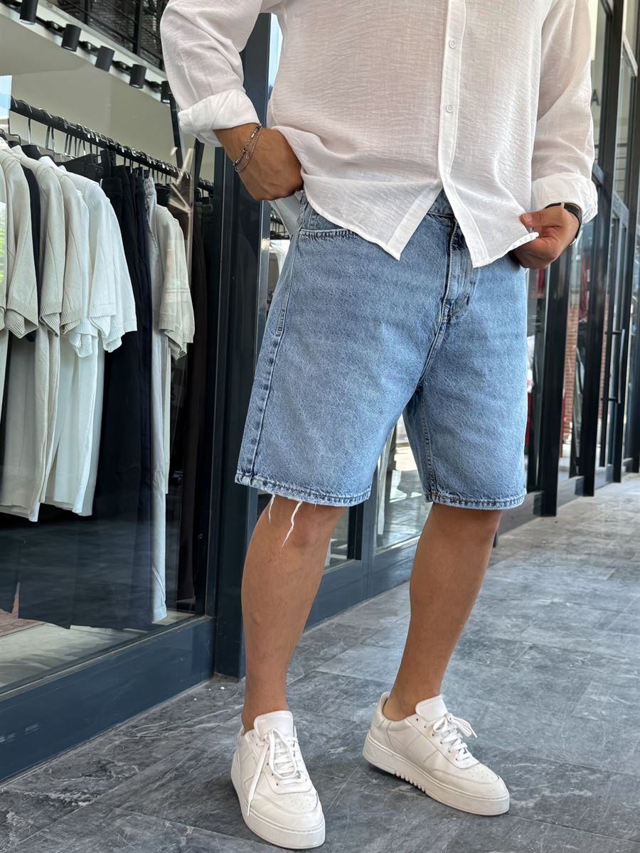 Light Blue Washed Denim Shorts DF-3405/3406