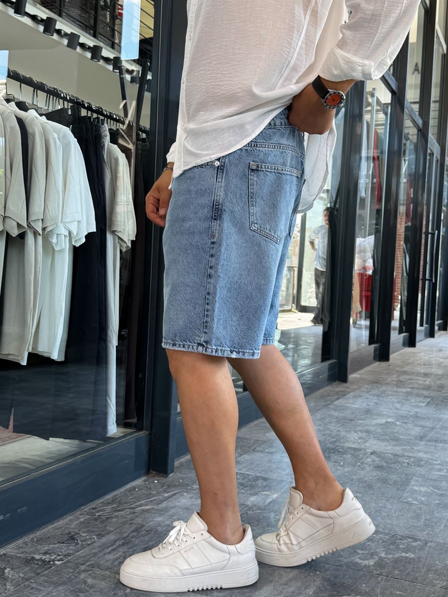 Light Blue Washed Denim Shorts DF-3405/3406