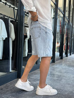 Ice Blue Washed Denim Shorts DF-3405/3406
