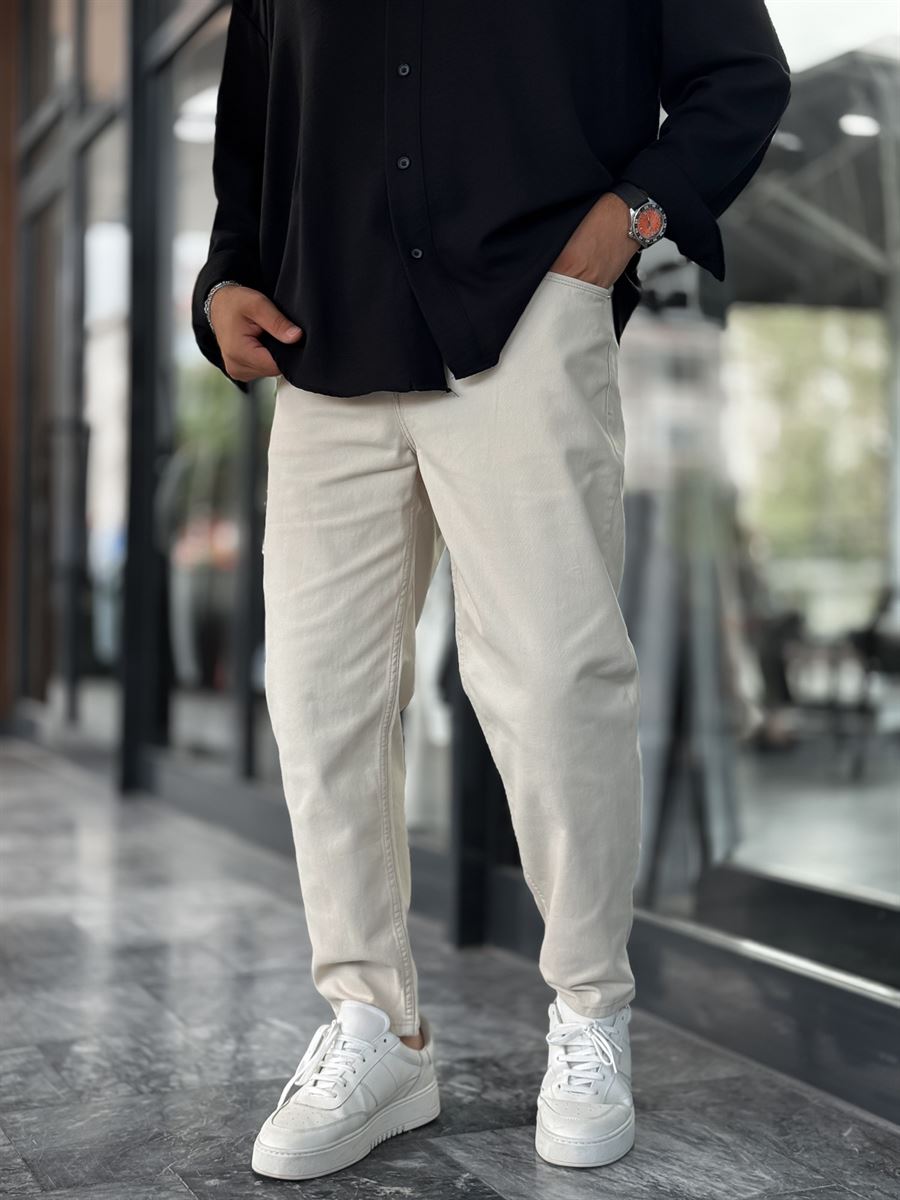 Beige Slim Boyfriend DF-3322