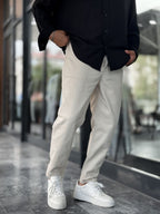 Beige Slim Boyfriend DF-3322
