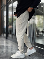 Beige Slim Boyfriend DF-3322