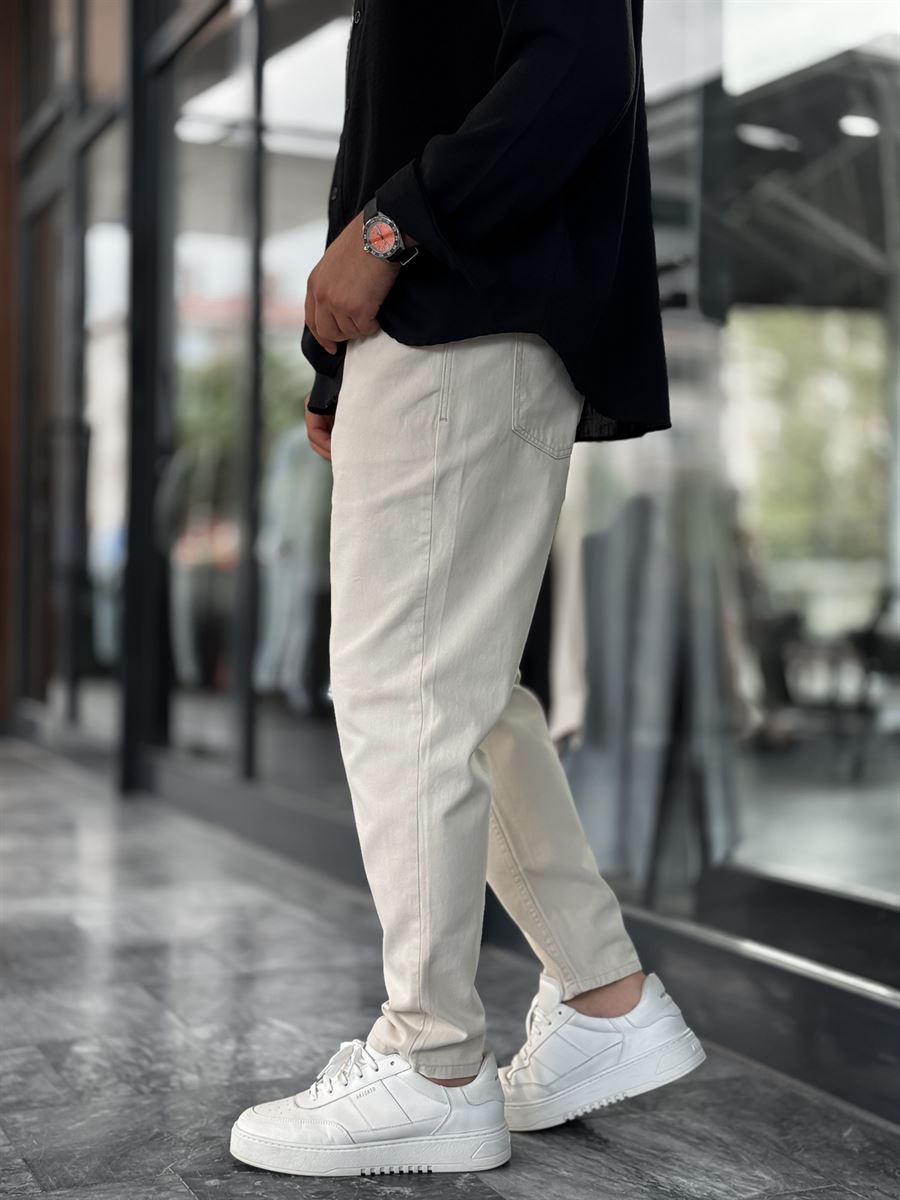 Beige Slim Boyfriend DF-3322