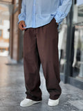 Coffee Linen Baggy Pants GJ-17237