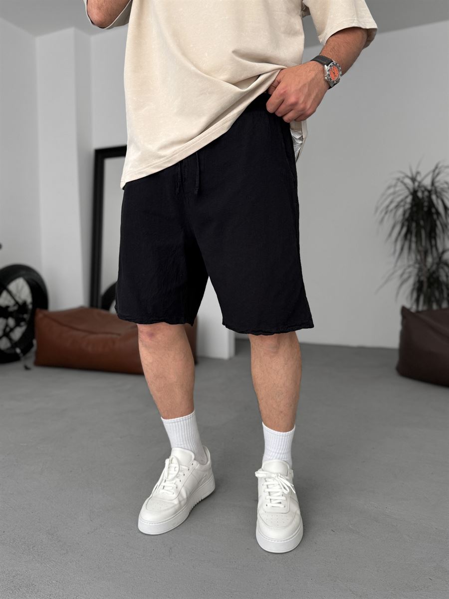 Black Fresh Fabric Shorts ES-80-57