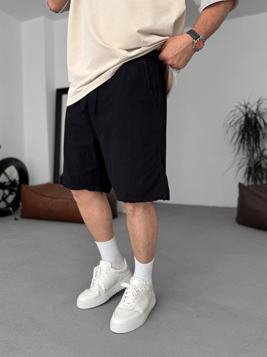 Black Fresh Fabric Shorts ES-80-57