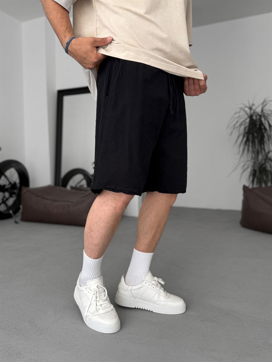 Black Fresh Fabric Shorts ES-80-57