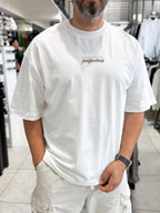White Back Hat Print Oversize T-Shirt RES-1127