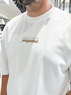 White Back Hat Print Oversize T-Shirt RES-1127