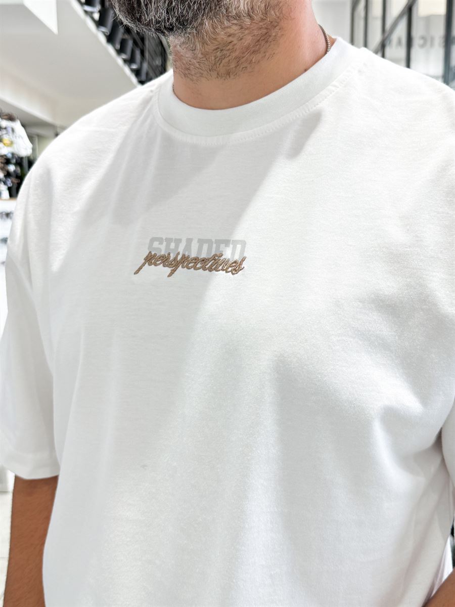 White Back Hat Print Oversize T-Shirt RES-1127