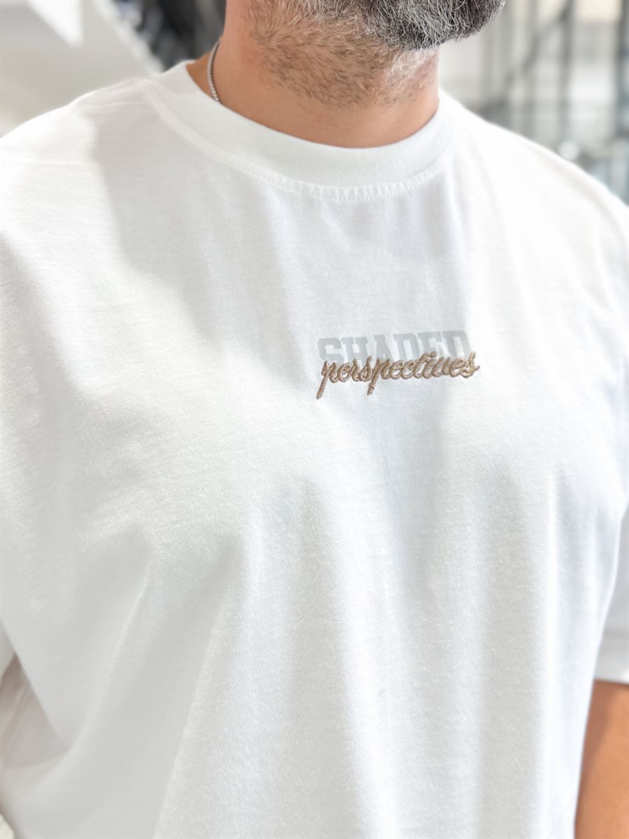 White Back Hat Print Oversize T-Shirt RES-1127