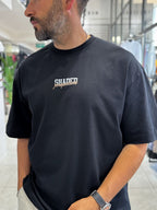 Black Back Hat Print Oversize T-Shirt RES-1127