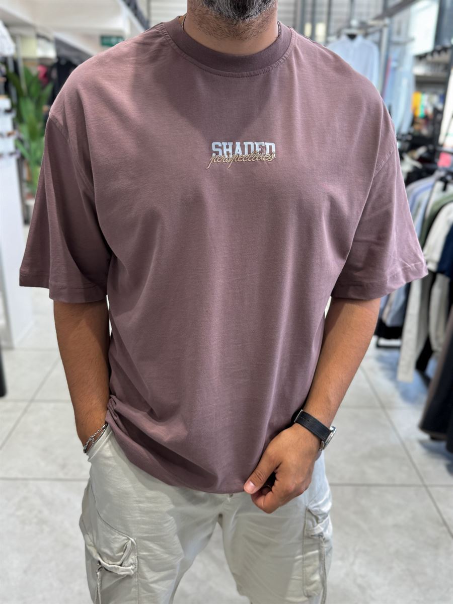 Coffee Back Hat Print Oversize T-Shirt RES-1127